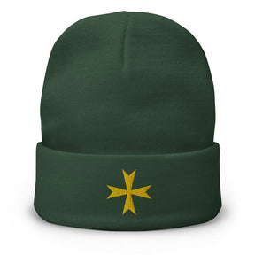 Order Of Malta Beanie - Golden Embroidery - Bricks Masons