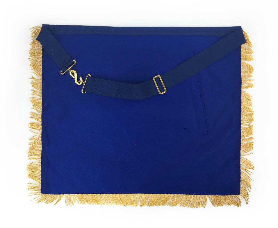 Past Master Blue Lodge Apron - White & Royal Blue - Bricks Masons