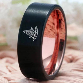 Past Master Blue Lodge Ring - Black - Bricks Masons