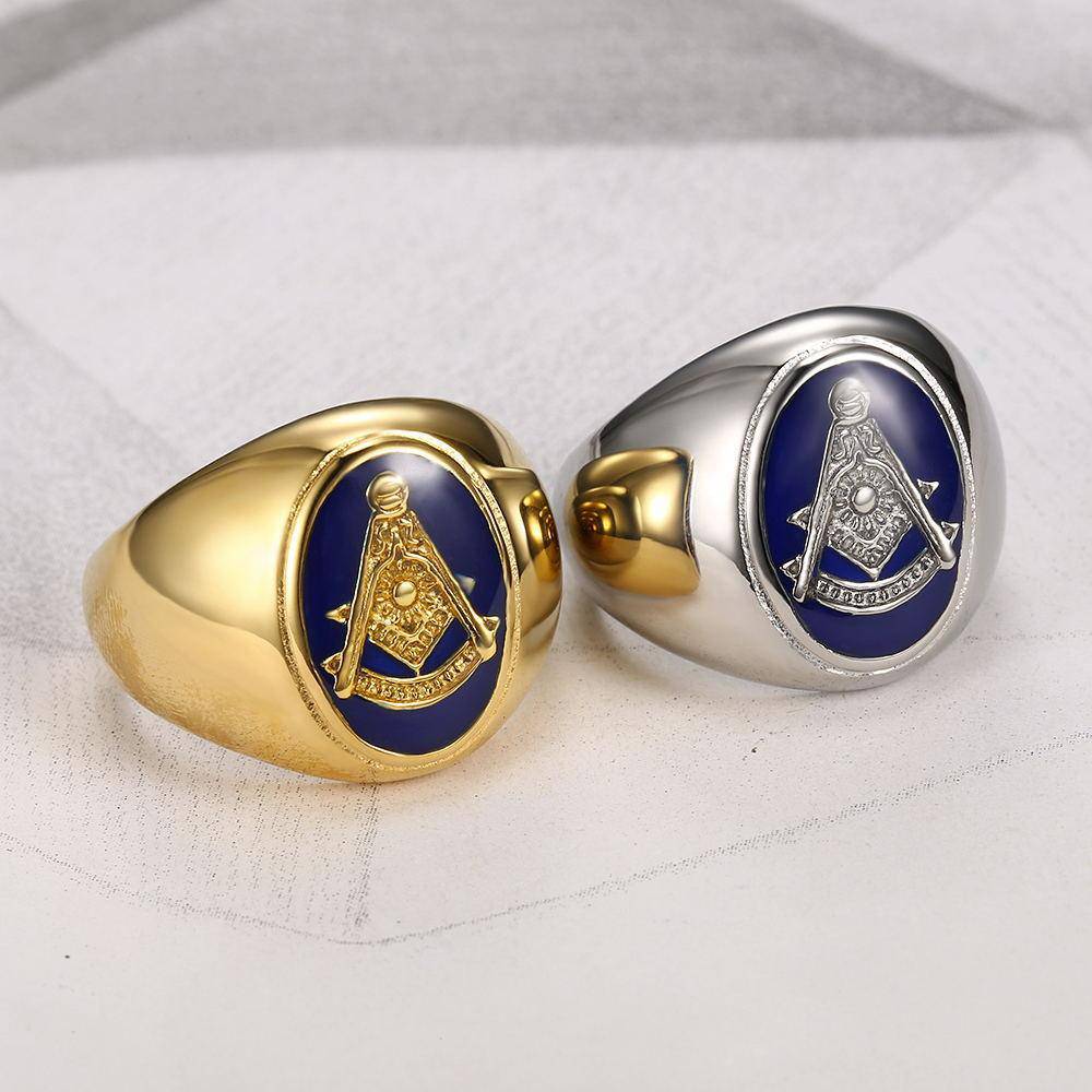 Past Master Blue Lodge Ring - Oval