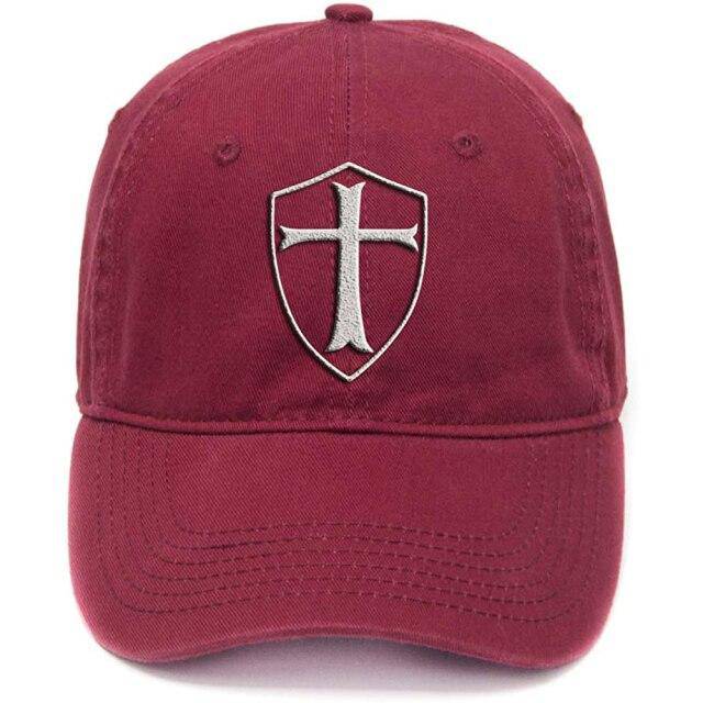 Knights Templar Commandery Baseball Cap - Shield Washed Cotton Adjustable (Multiple colors)