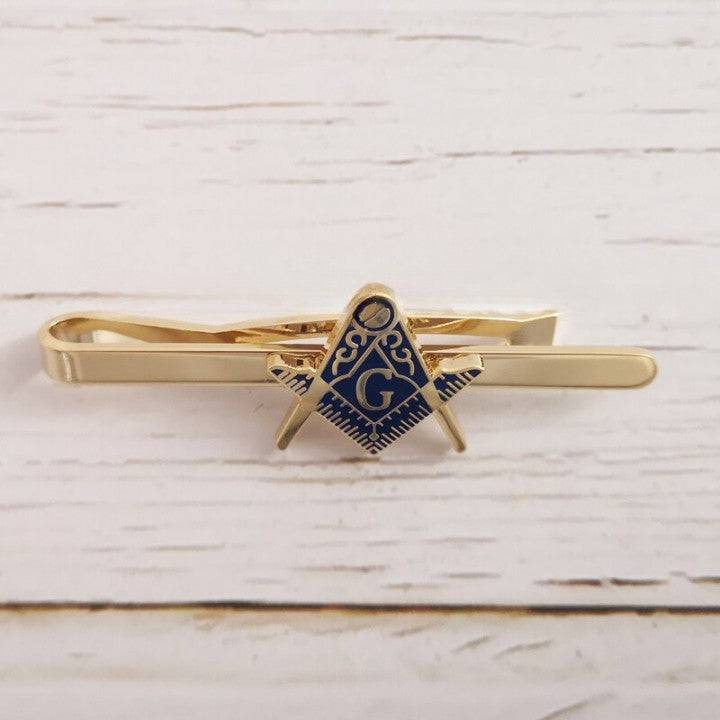 Master Mason Blue Lodge Tie Bar - Square and Compass Motif