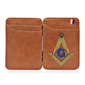 Master Mason Blue Lodge Wallet - (Brown/Black)