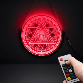 Eye Of Providence LED Sign - Round LED Wall art