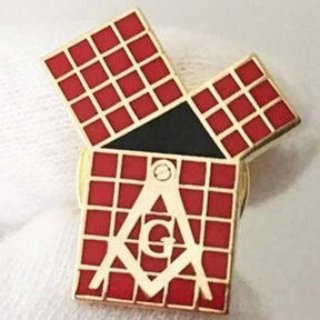 Master Mason Blue Lodge Lapel Pin - The 47th Problem OF Euclid With Square & Compass