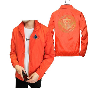 Master Mason Blue Lodge Jacket - Compass And Square All Seeing Eye (Multiple Colors)