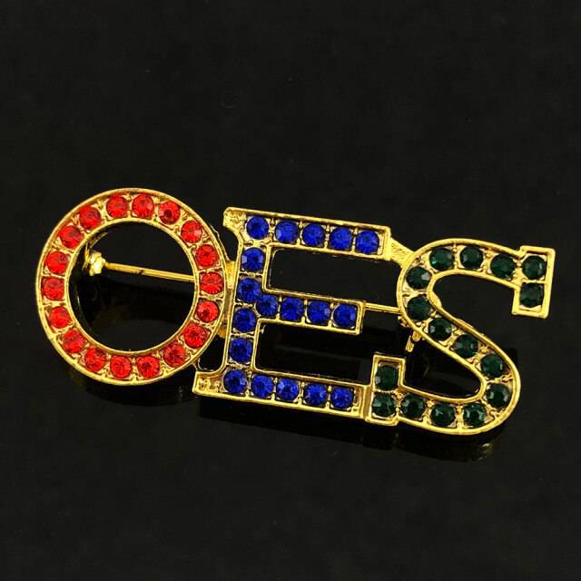 OES Brooch - Multiple Crystal Colors