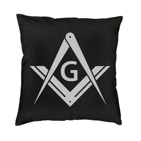 Master Mason Blue Lodge Pillowcase - Black & Gray - Bricks Masons