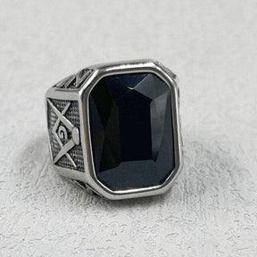 Master Mason Blue Lodge Ring - Large Stone Various Colors