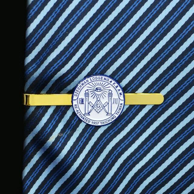 Master Mason Blue Lodge Tie Bar - Szechwan Lodge NO.4