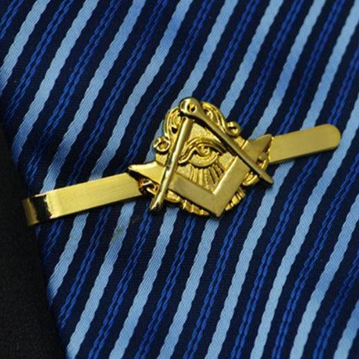 Master Mason Blue Lodge Tie Bar - Golden