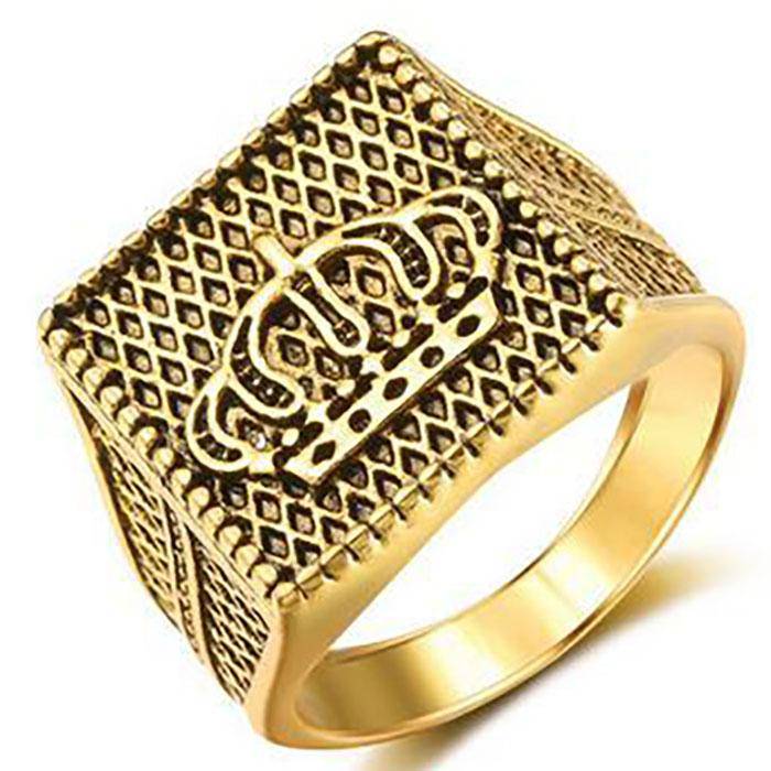 Knights Templar Commandery Ring - Golden Royal Crown Knight