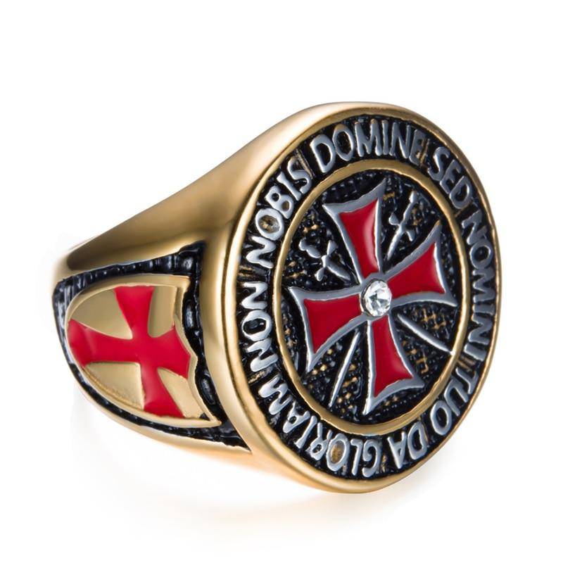 Knights Templar Commandery Ring - Non Nobis Domine Sed Nomini Tuo Da Gloriam