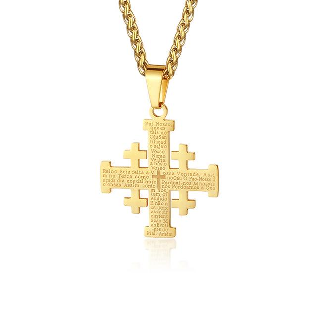 Knights Templar Commandery Necklace - Jerusalem Cross Pendant