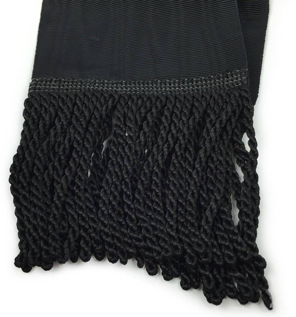 Provincial Officers Knights Templar English Regulation Sash - Black Moire - Bricks Masons