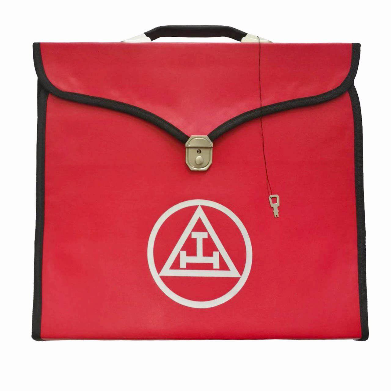 Royal Arch Chapter Apron Case - Red Leather MM, WM, Provincial - Bricks Masons