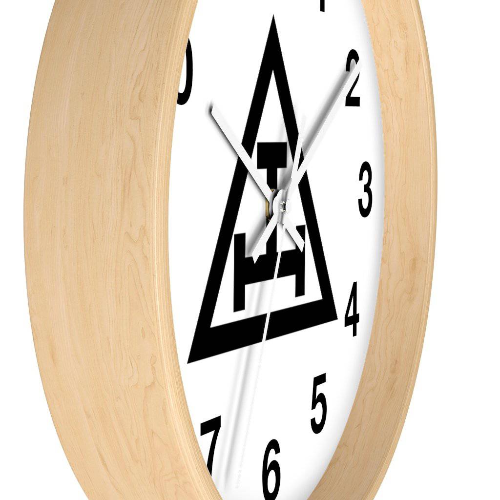 Royal Arch Chapter Clock - Wooden Frame - Bricks Masons