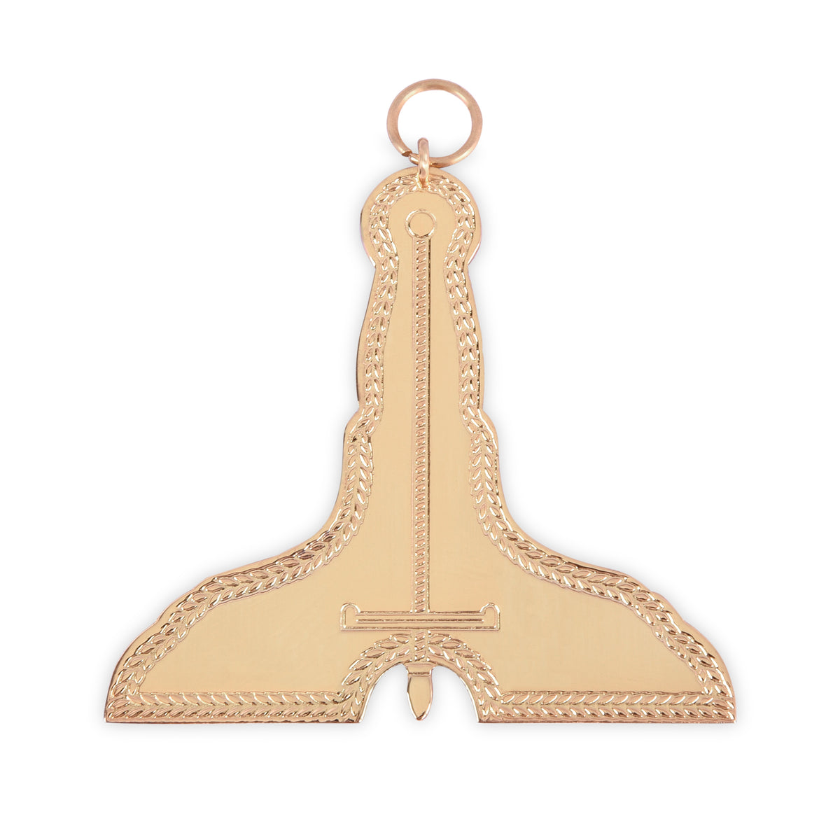 AMD Breast Jewel - Gold Plated With Green Ribbon - Bricks Masons