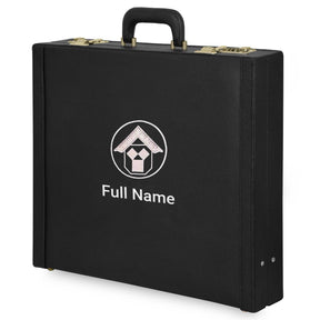 Past Master Craft Apron Case - Silver Machine Embroidery Various Sizes & Materials - Bricks Masons