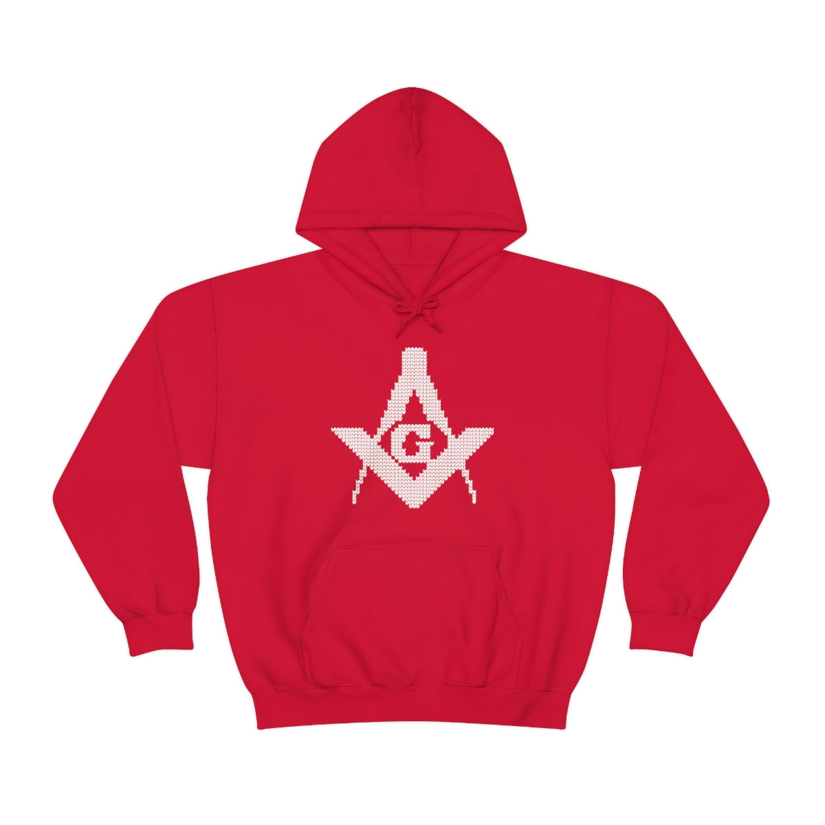 Master Mason Blue Lodge Hoodie - Christmas Ugly Square and Compass G - Bricks Masons