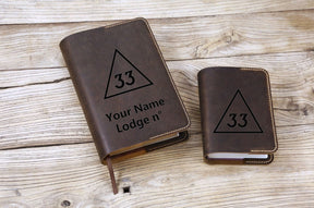 33rd Degree Scottish Rite Book Cover - Leather - Bricks Masons