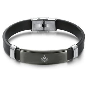 Widows Sons Bracelet - Steel & Leather - Bricks Masons