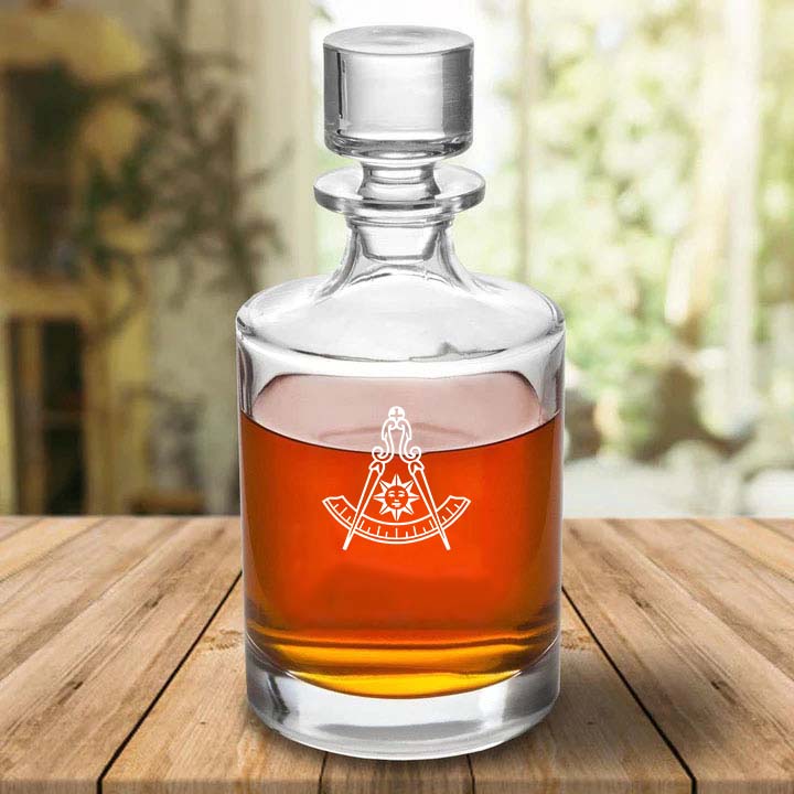 Past Master Blue Lodge California Regulation Decanter - 30 oz. - Bricks Masons