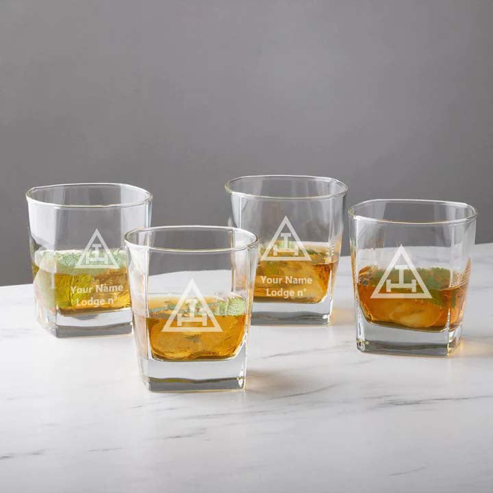 Royal Arch Chapter Whiskey Glass - 1 Piece - Bricks Masons