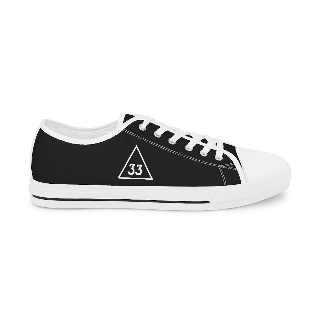 33rd Degree Scottish Rite Sneaker - Low Top Black & White - Bricks Masons