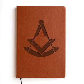 Past Master Blue Lodge Journal - Brown Faux Leather - Bricks Masons