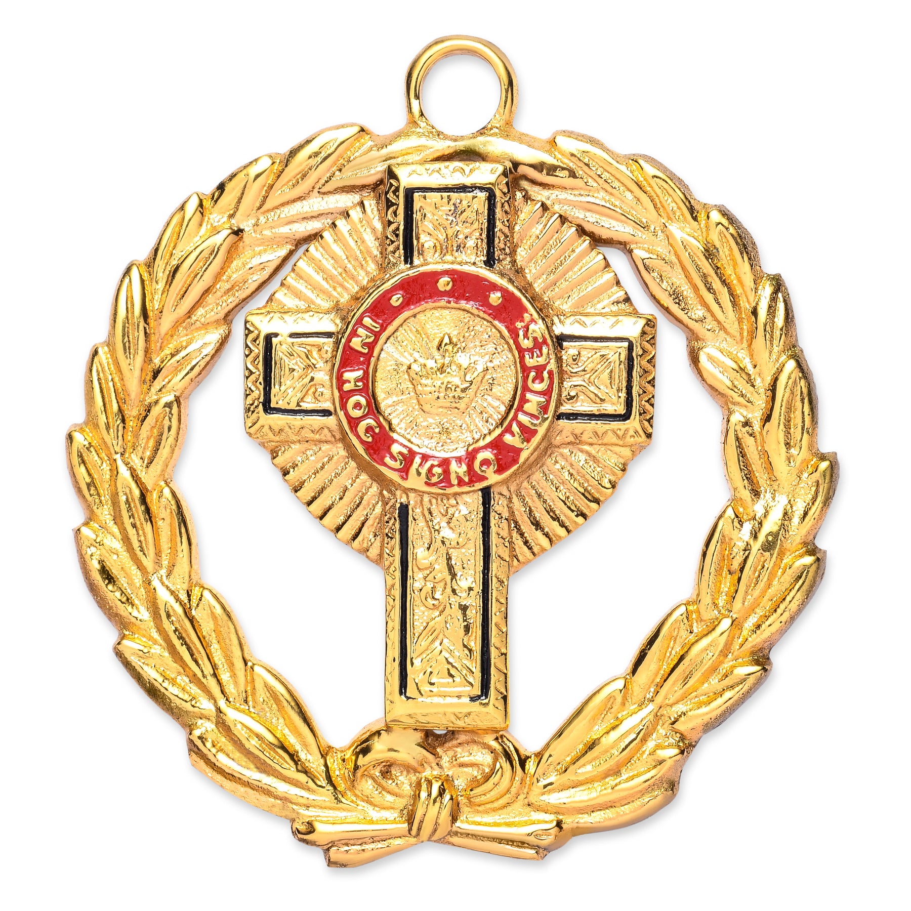 Past Grand Commander Knights Templar Officer Collar Jewel - Gold Metal - Bricks Masons