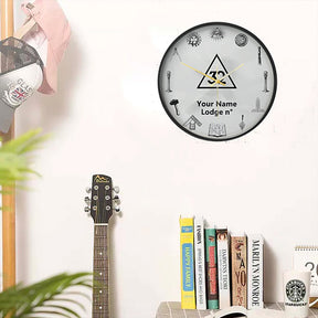 32nd Degree Scottish Rite Clock - Frame with LED - Bricks Masons