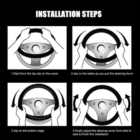 32nd Degree Scottish Rite Steering Wheel Cover - Wings Down White & Gold - Bricks Masons