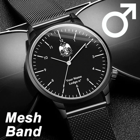 32nd Degree Scottish Rite Wristwatch - Wings Down Various Colors - Bricks Masons