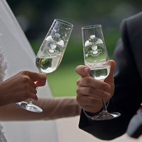 33rd Degree Scottish Rite Champagne Flute - Wings Down 2 Pieces Set - Bricks Masons