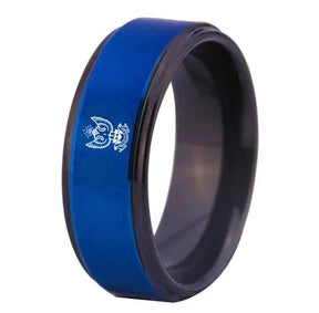 33rd Degree Scottish Rite Ring - Wings Up Blue Tungsten - Bricks Masons