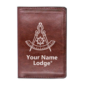 Past Master Blue Lodge California Regulation Wallet - Black & Brown - Bricks Masons