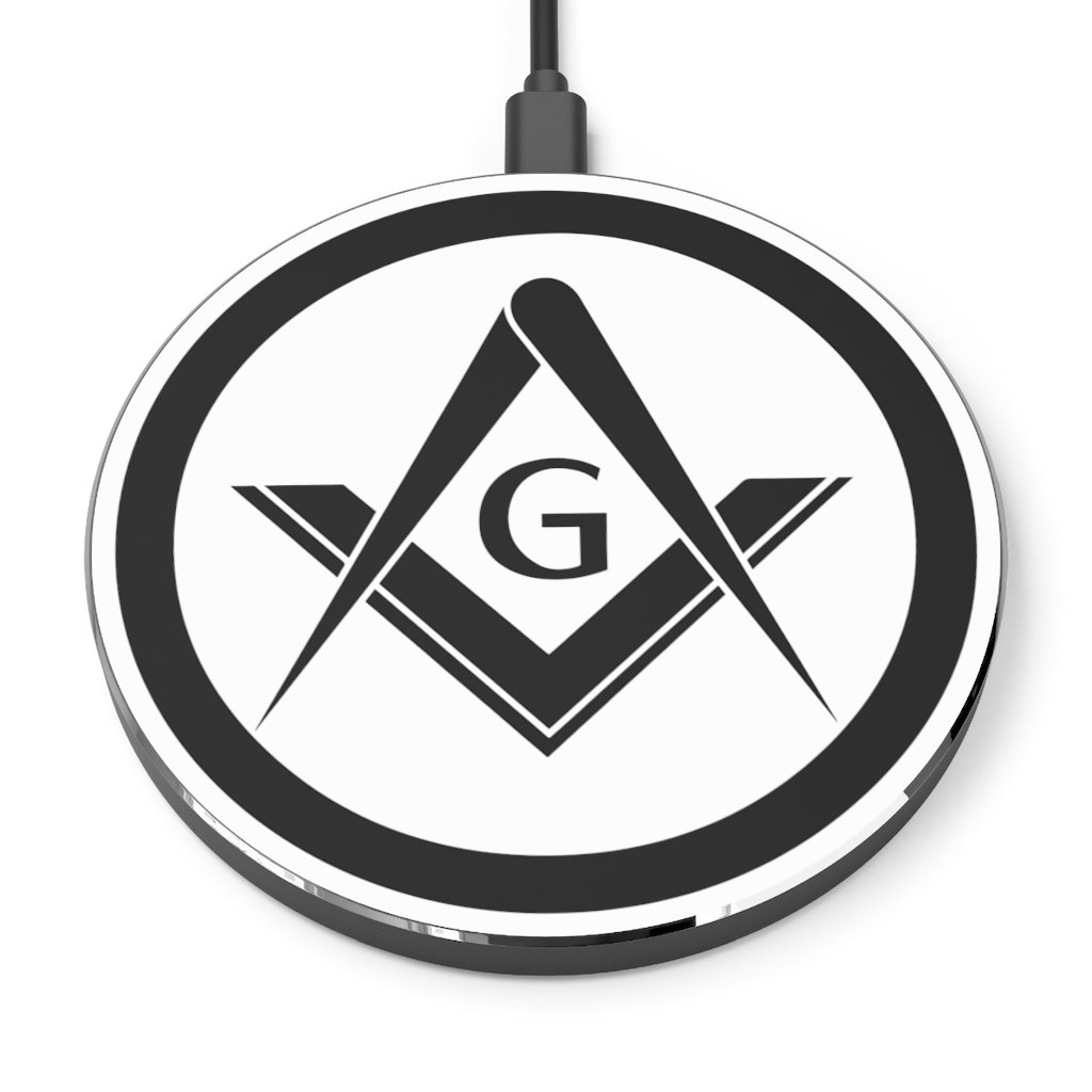 Master Mason Blue Lodge Wireless Charger - Square & Compass G - Bricks Masons