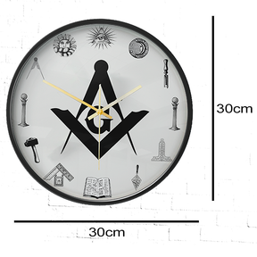 Master Mason Blue Lodge Clock - Frame with LED - Bricks Masons