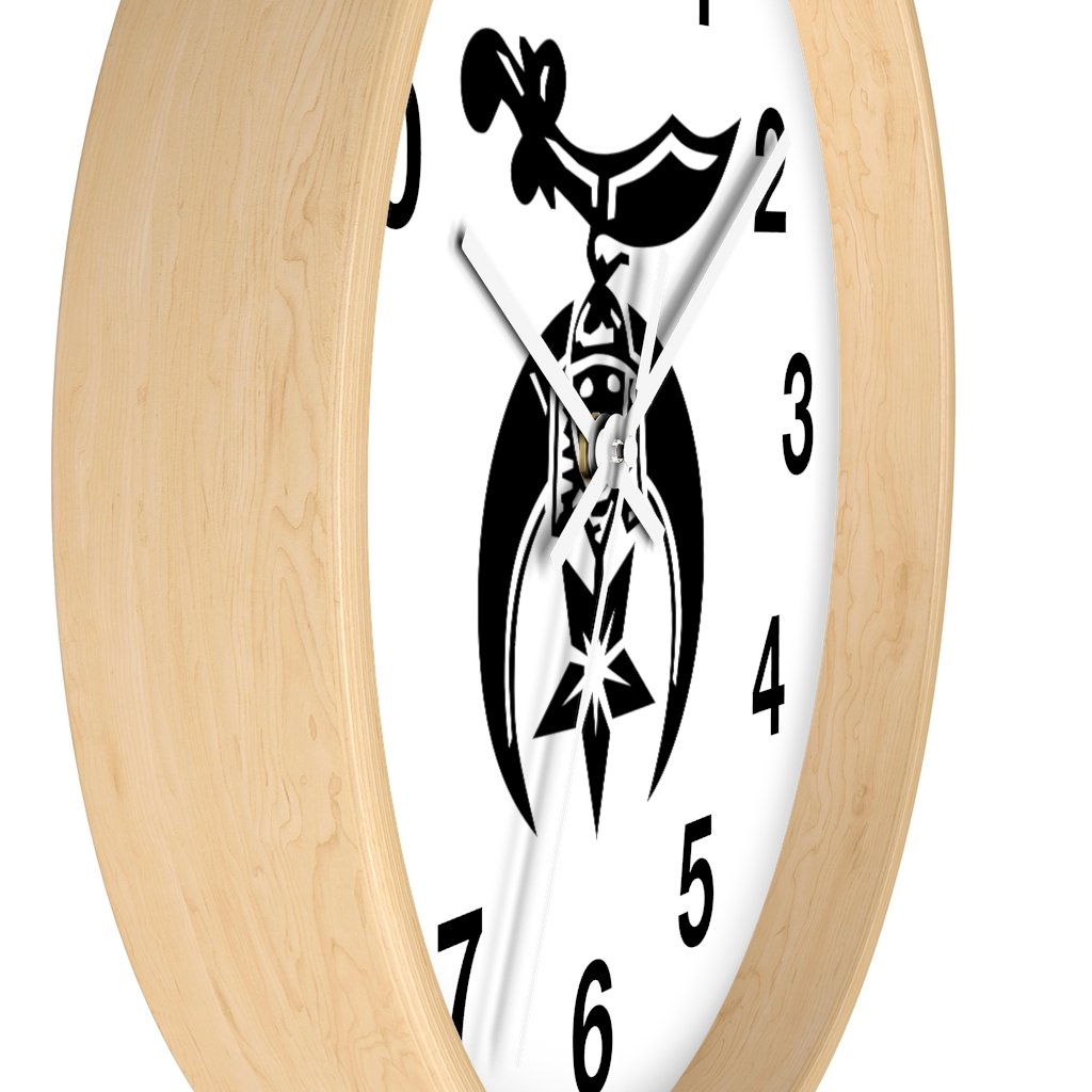 Shriners Clock - Wooden Frame - Bricks Masons