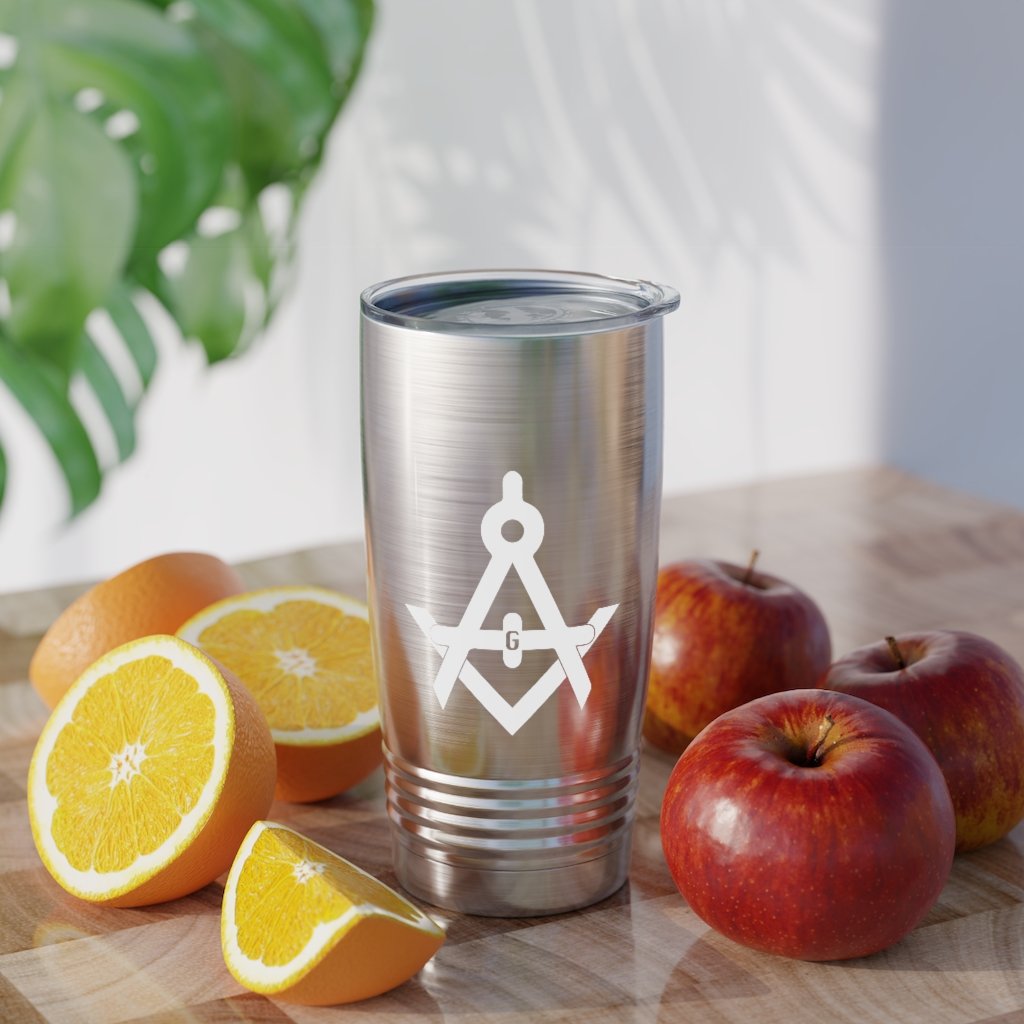 Master Mason Blue Lodge Ringneck Tumbler - Various Colors Square & Compass G - Bricks Masons