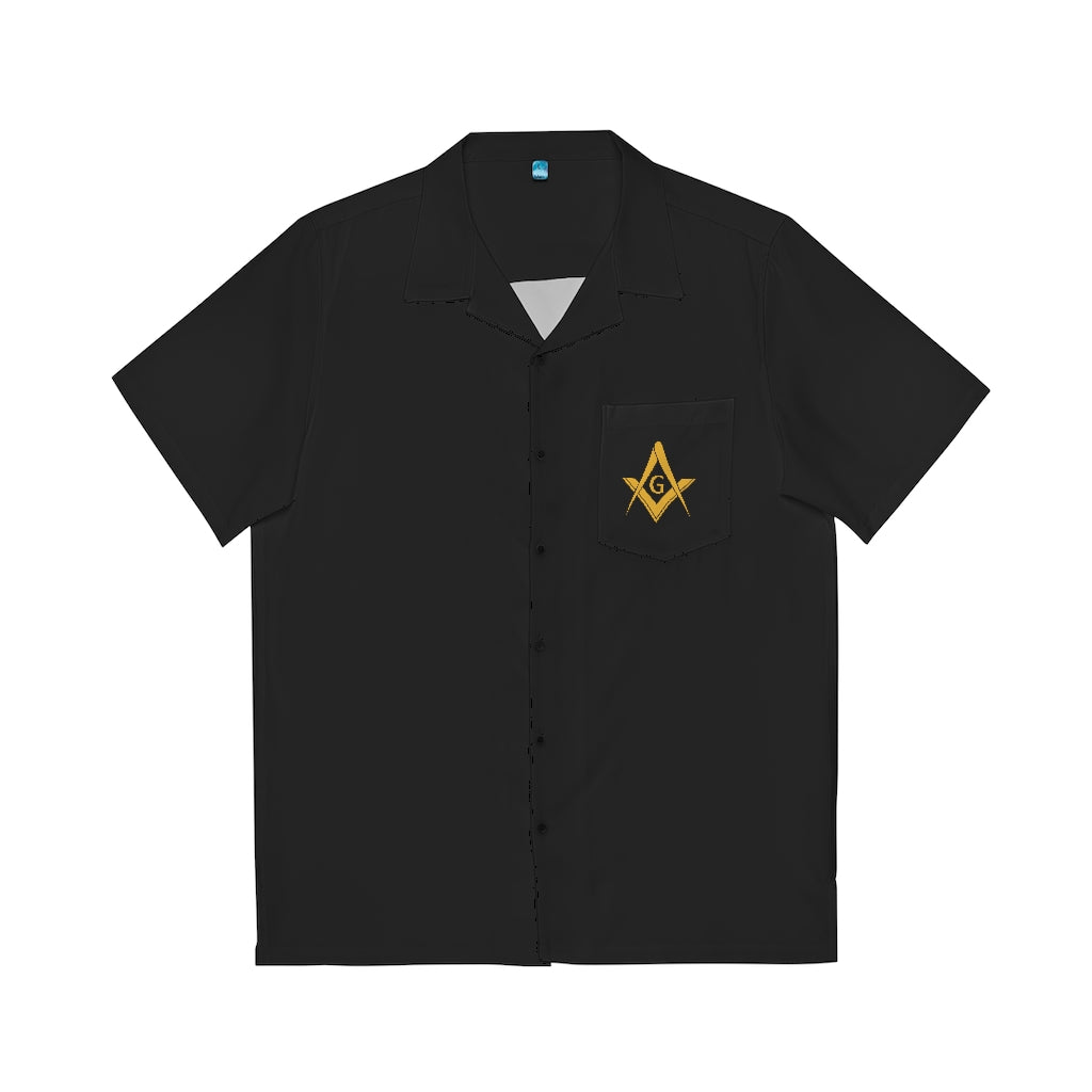 Master Mason Blue Lodge T-Shirt - Golden Square & Compass G - Bricks Masons