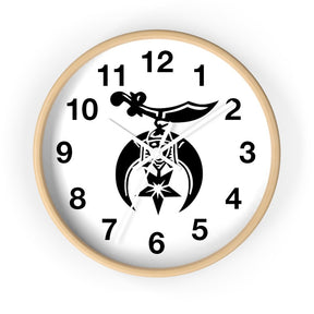 Shriners Clock - Wooden Frame - Bricks Masons