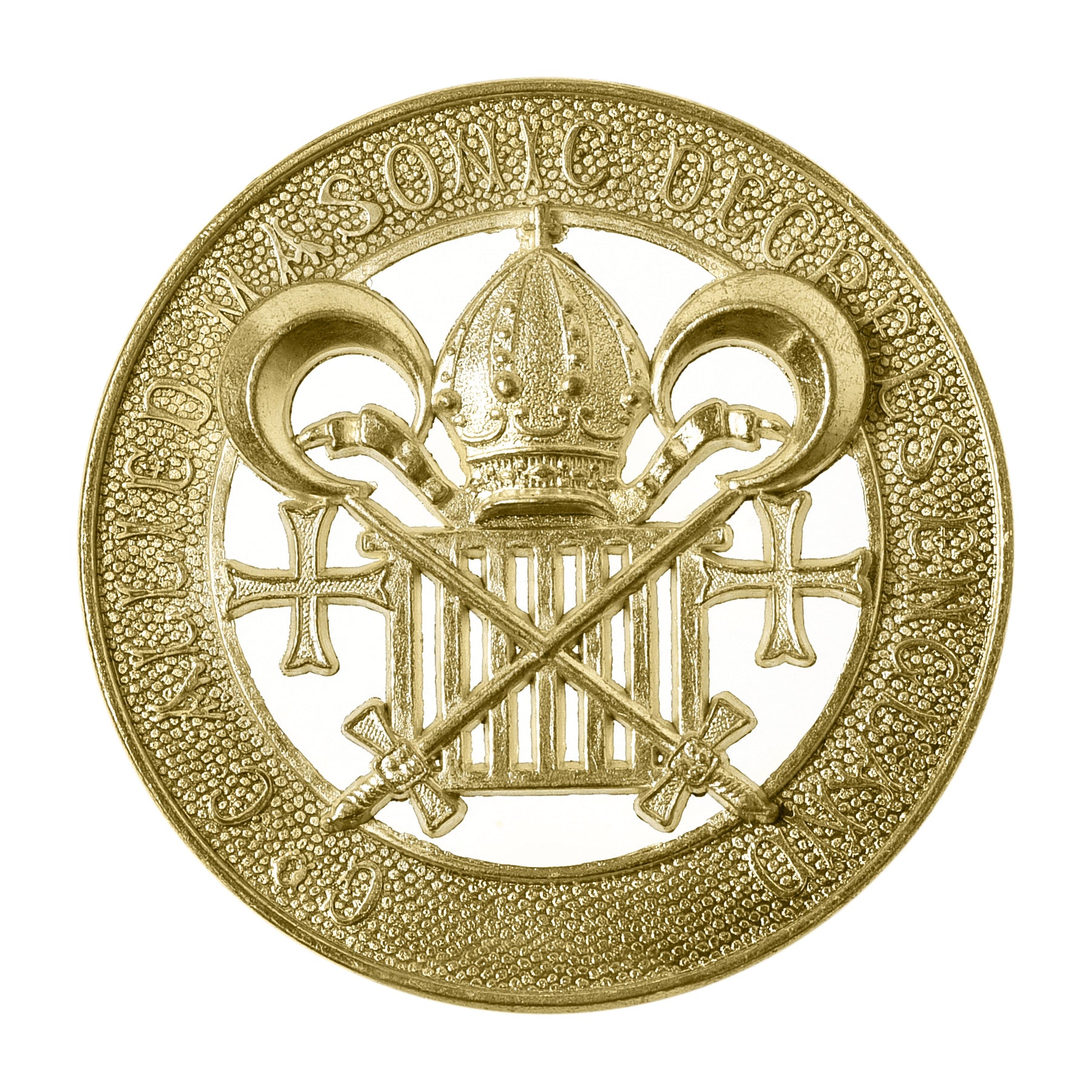 Grand Officer Allied Masonic Degrees Collar Jewel - Gold Plated - Bricks Masons