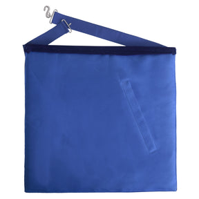 Master Mason Blue Lodge Apron - Royal Blue Velvet And White - Bricks Masons