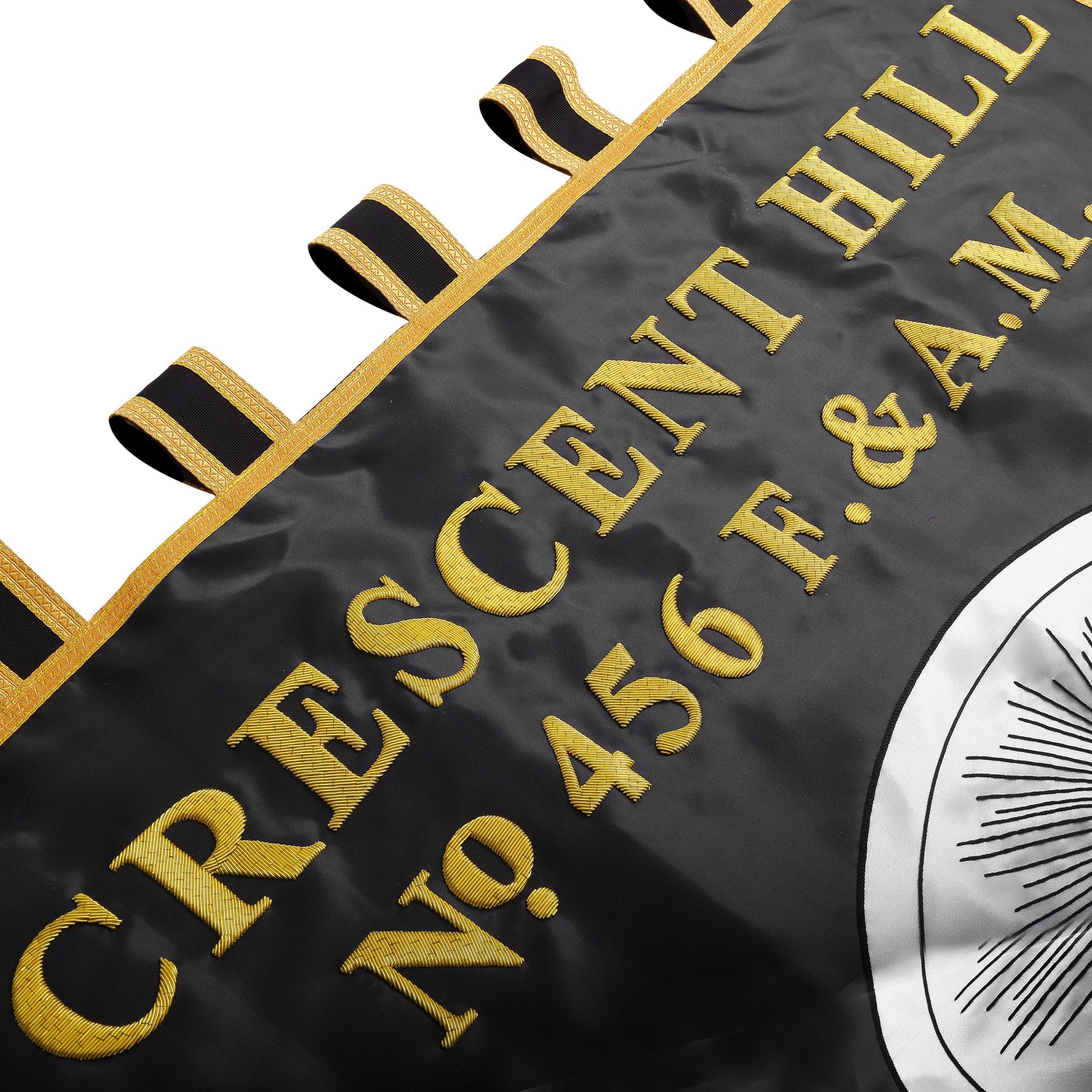 Custom Masonic Banner - Handmade Embroidery Expose - Bricks Masons