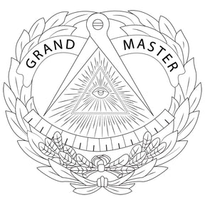 Grand Master Blue Lodge Grill Tool - BBQ Set & Bamboo Case - Bricks Masons