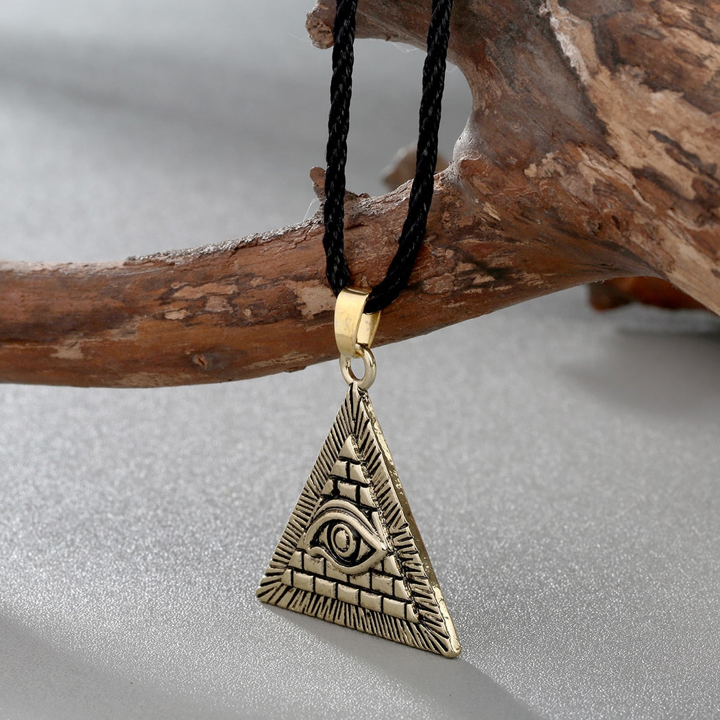 Eye Of Providence Necklace - Gold & Silver - Bricks Masons