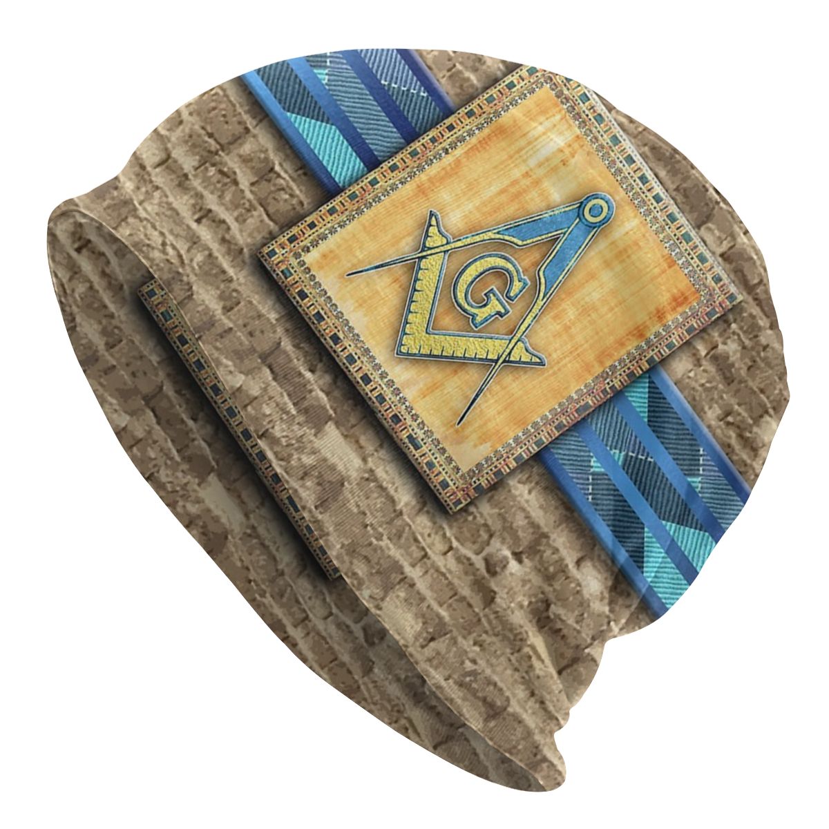 Master Mason Blue Lodge Beanie - Egyptian Pyramid