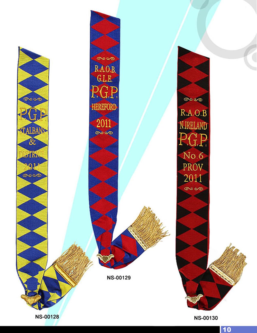 Royal Antediluvian Order of Buffaloes RAOB - Sashes - Bricks Masons